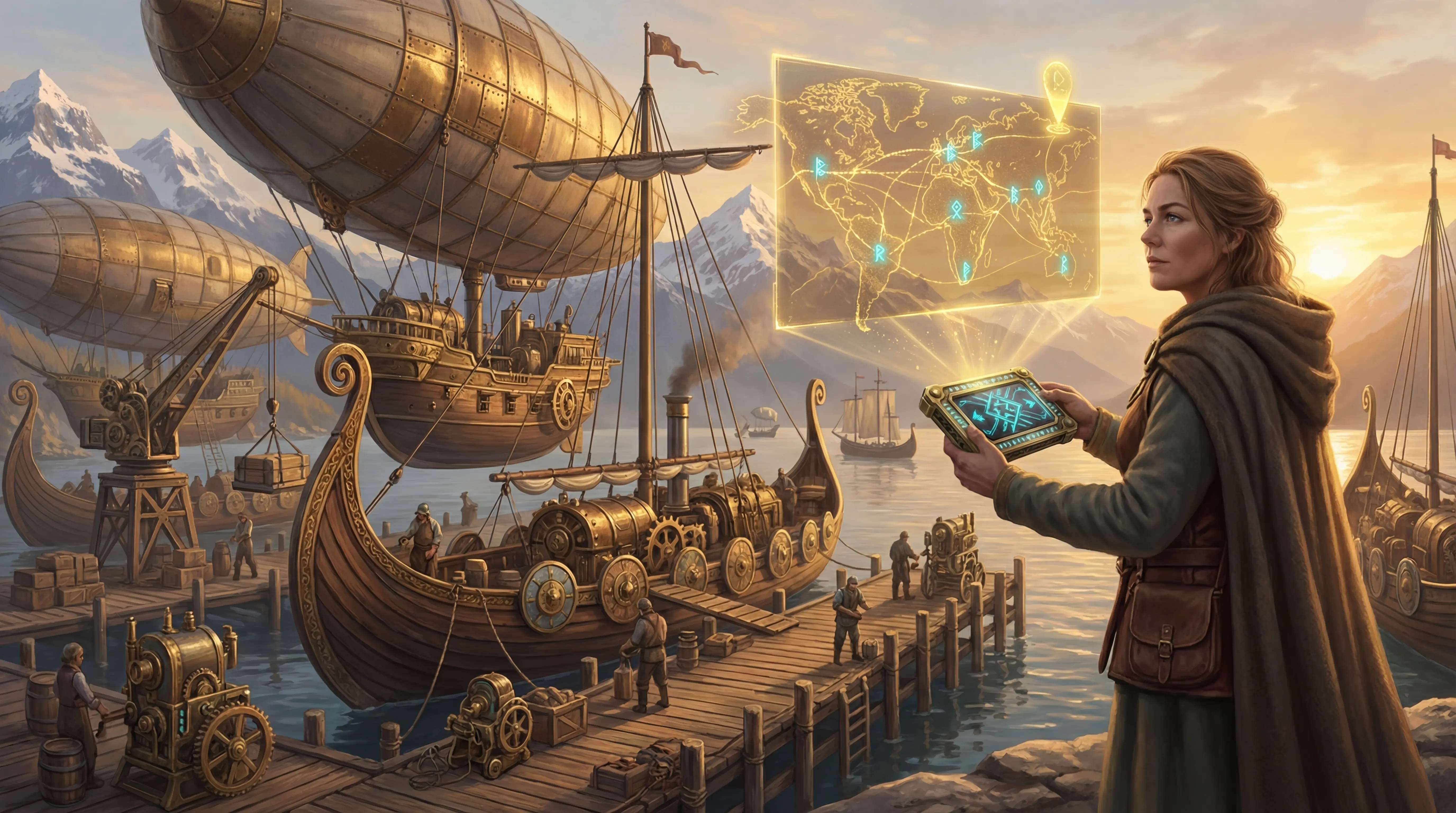 Viking voyage across the seas